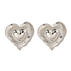 Rack Plating Heart Brass Stud Earrings EJEW-I310-25P-2