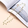 Brass Bar Link Chain Necklaces NJEW-JN03082-5