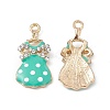 Alloy Rhinestone Pendants ENAM-B053-01G-01-1