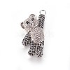 Brass Micro Pave Cubic Zirconia Pendants ZIRC-L075-08-2