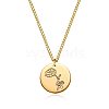 Brass Birth Flower Pendant Necklaces for Women FS-WG9FD20-12-1