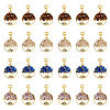 32Pcs 4 Styles Natural Mixed Stone European Dangle Charms G-DC0001-14-1