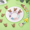 10Pcs Cartoon Elk Silicone Beads JX706A-6