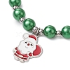 Christmas Theme Imitation Pearl Acrylic Bracelets for Women Girl BJEW-JB11173-3