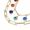 Brass Enamel Double Layer Necklaces NJEW-JN02831-3