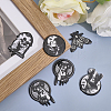 CHGCRAFT 10Pcs 5 Style Printed Acrylic Pendants MACR-CA0001-38-4