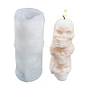 DIY Halloween Theme Skull-shaped Candle Making Silicone Statue Molds DIY-M033-01-1