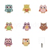 DIY Owl Hook Diamond Painting Kits PW-WG0888B-01-3