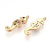 Brass Micro Pave Cubic Zirconia Pendants X1-KK-N261-16G-2