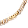 Brass Pave Clear Cubic Zirconia Horse Eye Link Bracelets BJEW-B094-03B-G-3