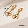 Stainless Steel Flat Round with Hollow Heart Hoop Earrings Daily Holiday Accessories OM1741-1-7