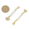 2Pcs 2 Styles Alloy Rhinestone Magnetic Clasps AJEW-JB01294-3