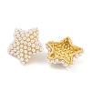 Rack Plating Brass & ABS Plastic Imitation Pearl Stud Earrings EJEW-N055-03C-G-RS-2