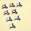 CHGCRAFT 8pcs 4 colors Silicone Beads SIL-CA0002-38-3