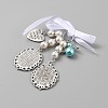 Wedding Bouquet Alloy & Glass Photo Charms DIY-WH20004-07B-AS-2