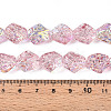 Transparency Electroplate Glass Beads Strands GLAA-T023-41A-03-4