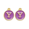 Golden Plated Alloy Enamel Charms LS-ENAM-Q437-12Y-1