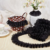 Gorgecraft 10M Double-Layer Pleated Polyester Chiffon Lace Trim OCOR-GF0002-14C-6