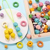 165Pcs 33 Style Painted Natural Wood Beads WOOD-LS0001-35-6