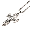 Alloy Eye of Ra Ankh Cross Pendant Necklaces NJEW-R001-04P-2