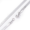 Non-Tarnish 304 Stainless Steel Snake Chains Necklaces NJEW-O058-29P-1