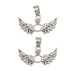 Brass Micro Pave Clear Cubic Zirconia Pendants CU-CBA6A75-08A-P-1