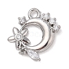 Brass with Cubic Zirconia Charms KK-Q817-06P-1