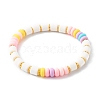 Handmade Polymer Clay Beads Stretch Bracelets BJEW-JB06428-4