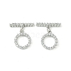 Rack Plating Eco-Friendly Brass Pave Clear Cubic Zirconia Toggle Claps KK-K330-45P-2