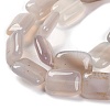 Natural White Agate Beads Strands G-T047-B17-01-4