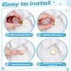Flat Round Brass Button Covers Settings BUTT-WH0030-73D-3