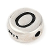 925 Sterling Silver Flat Round with Letter Beads LS-STER-G044-01AS-O-2