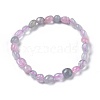 Natural Morganite Bead Stretch Bracelets BJEW-K213-49-2