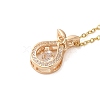 Brass Micro Pave Cubic Zirconia Pendant Necklaces for Women NJEW-E106-04KCG-02-1