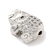 Brass Micro Pave Clear Cubic Zirconia Beads KK-G493-04P-2