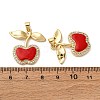 Brass Micro Pave Cubic Zirconia Pendants KK-D390-18G-01-3