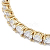 Rack Plating Brass Micro Pave Cubic Zirconia Chain Bracelets BJEW-P341-06A-G-2