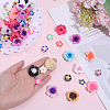 Handmade Polymer Clay 3D Flower Plumeria Beads CLAY-ME0001-08-3
