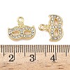 Alloy Rhinestone Pendants ENAM-I073-04G-02-3