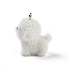 Flocking Resin Cute Puppy Pendants MACR-P043-L01-2