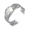 Constellation Alloy Open Cuff Bangles for Women Men LS-BJEW-C064-01AS-10-1