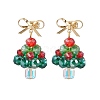 Handmade Glass Beads Dangle Stud Earrings EJEW-TA00596-2