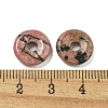 Natural Rhodonite Donut/Pi Disc Charms G-G142-01Q-3