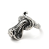 316 Stainless Steel Snake Finger Ring RJEW-C030-05G-AS-3