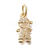 Brass Micro Pave Cubic Zirconia Pendants KK-Q001-16G-1