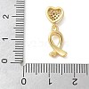 Brass Micro Pave Cubic Zirconia Pendants KK-K298-10A-G-3