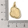 Brass Micro Pave Cubic Zirconia Pendants KK-K354-02G-L-3