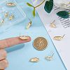 SUPERFINDINGS 12Pcs 2 Style Brass Stud Earring Findings KK-FH0004-95-3