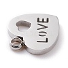 Non-Tarnish 304 Stainless Steel Charms STAS-Y002-01P-3