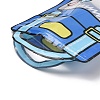 2Pcs Backpack Shaped Plastic Gift Storage Resealable Bags with Handles PL-CBADA12-01A-2